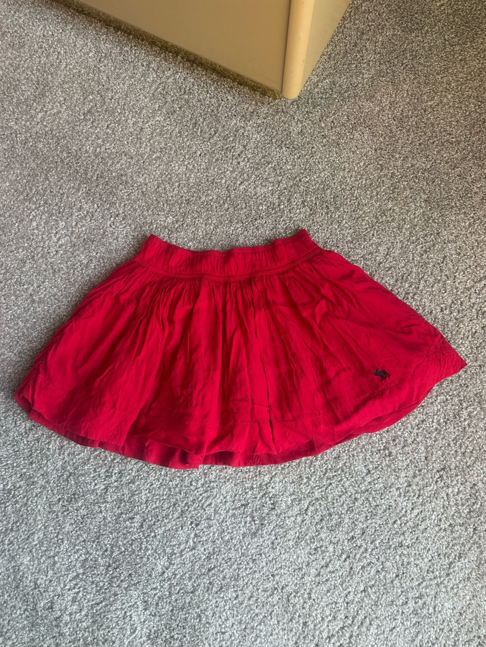 Abercrombie & Fitch Red Circle Skater Mini Skirt